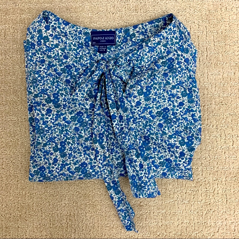 Flowered crew long sleeved